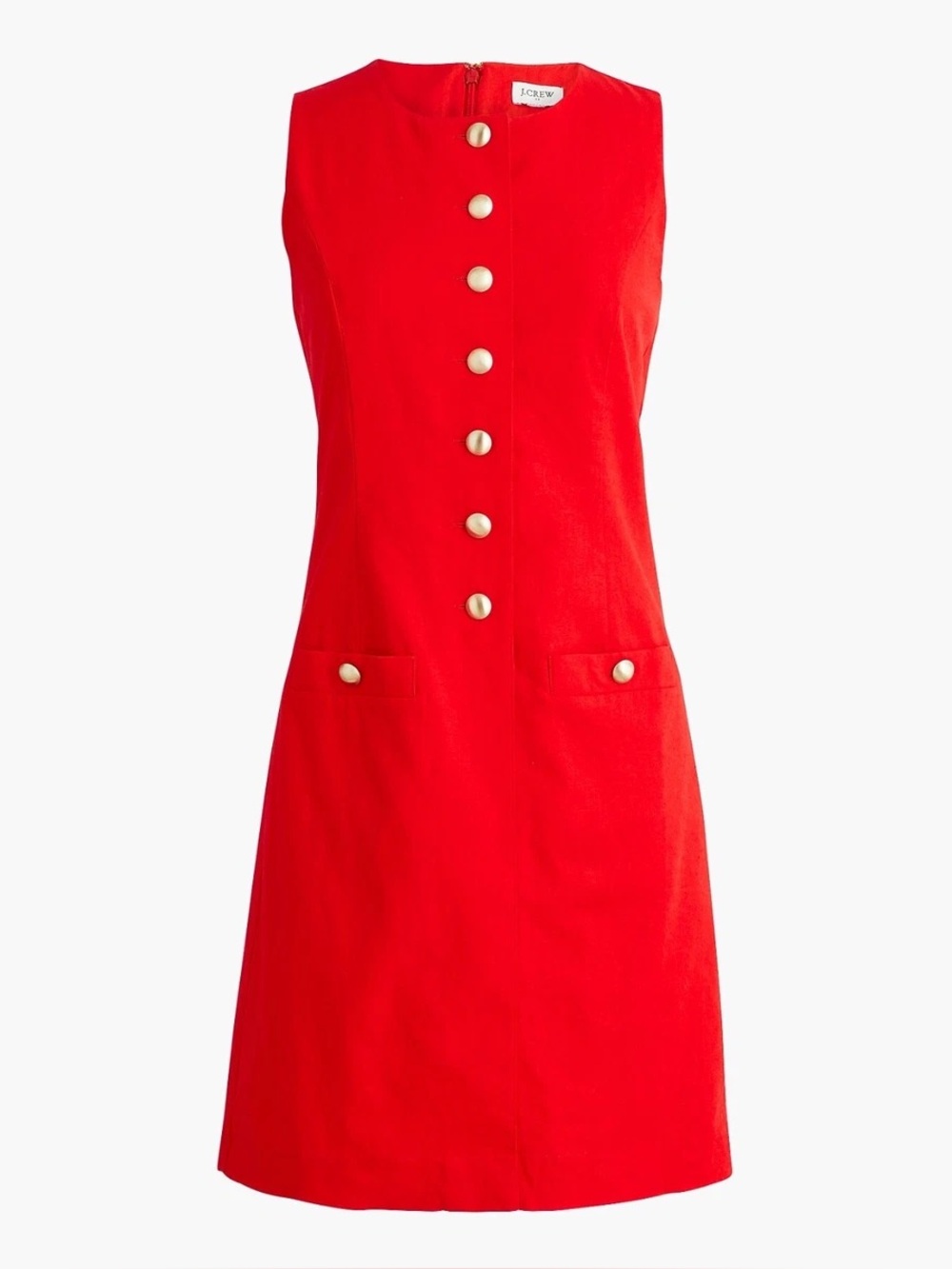 J. Crew High Neck Linen Sheath Dress - Size 8